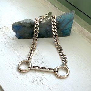 Lady Grey Bridle bismuth silver necklace